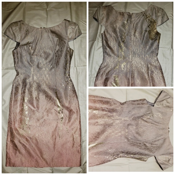 THEIA CAP SLEEVE COCKTAIL DRESS - Picture 2 of 4